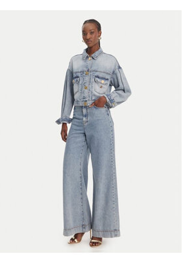 Armani Exchange Kurtka jeansowa XW002260 AF21338 MB001 Niebieski Regular Fit. Kolor: niebieski. Materiał: bawełna