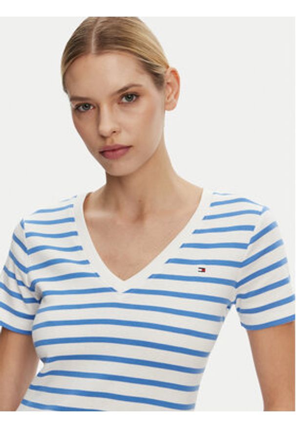 TOMMY HILFIGER - Tommy Hilfiger T-Shirt New Cody WW0WW40584 Niebieski Slim Fit. Kolor: niebieski. Materiał: bawełna
