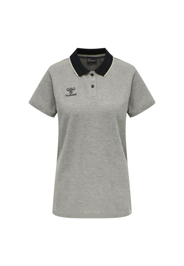 Damska koszulka polo Hummel Move. Typ kołnierza: polo. Kolor: szary. Sport: piłka nożna