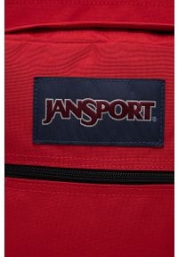 JanSport - Jansport plecak kolor czerwony duży z aplikacją. Kolor: czerwony. Wzór: aplikacja #5