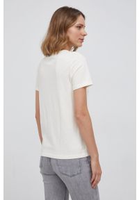 Lauren Ralph Lauren T-shirt damski kolor kremowy. Okazja: na co dzień. Kolor: beżowy. Materiał: dzianina. Wzór: aplikacja. Styl: casual #3