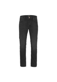 Jeansy Jack & Jones Mike 425 Tapered Fit czarny denim. Kolor: czarny. Materiał: denim, jeans. Sport: skateboard #1
