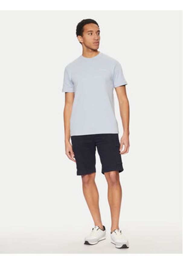 Calvin Klein T-Shirt Micro Logo K10K109894 Niebieski Regular Fit. Kolor: niebieski. Materiał: bawełna