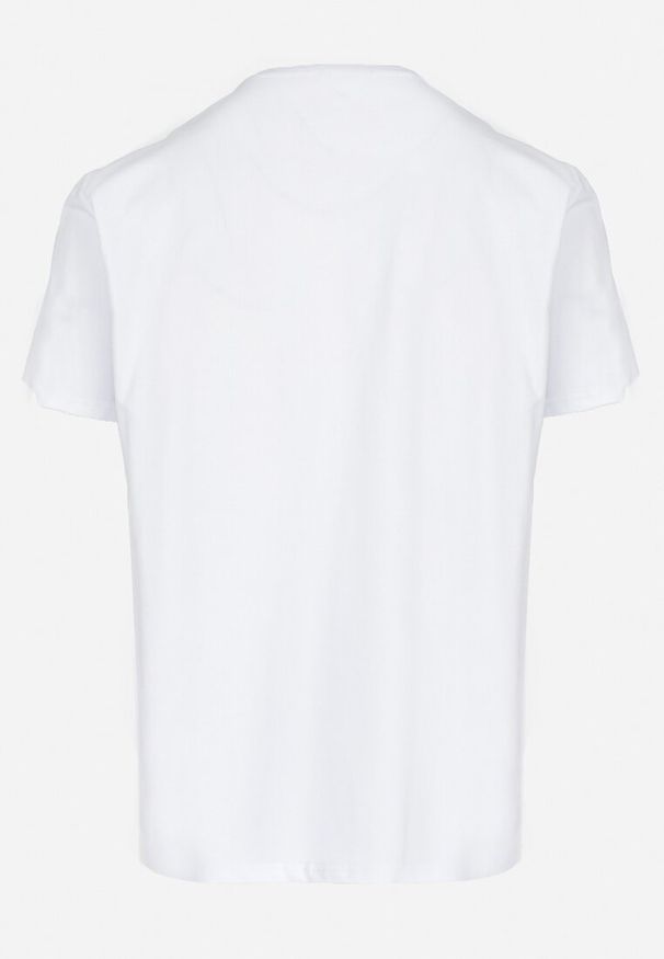 Born2be - Biała Koszulka z Krótkim Rękawem i Nadrukowanym Napisem Evelon. Kolor: biały. Długość rękawa: krótki rękaw. Długość: krótkie. Wzór: napisy