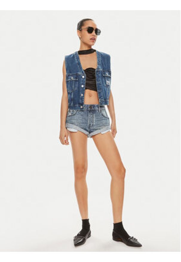 One Teaspoon Szorty jeansowe Bandit 24934A Niebieski Relaxed Fit. Kolor: niebieski. Materiał: bawełna