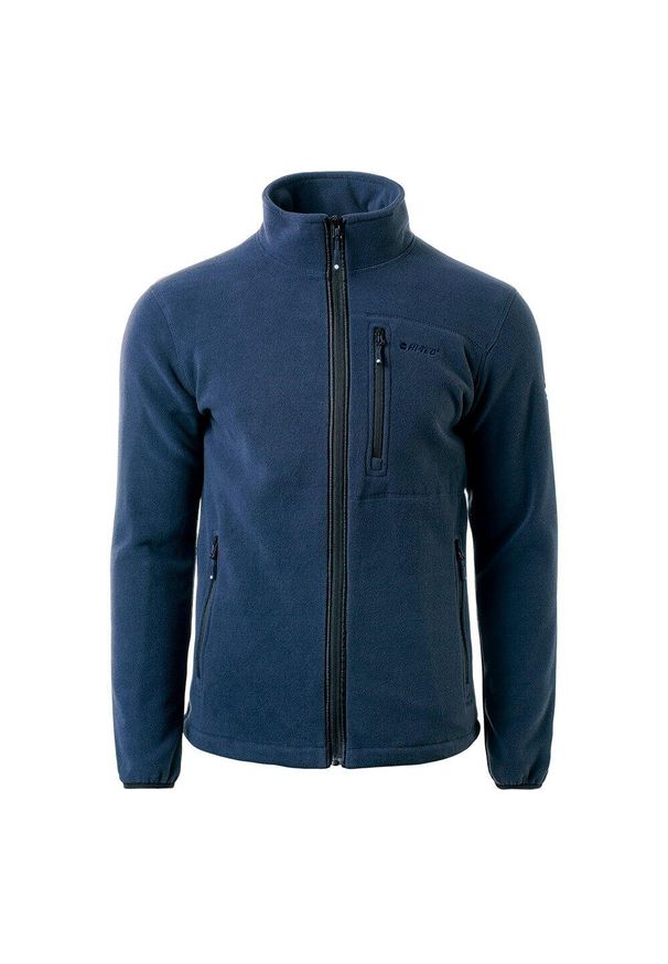 Hi-tec - Bluza Polarowa Męska Porto. Kolor: niebieski. Materiał: polar. Sezon: zima. Sport: turystyka piesza