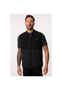 JAY-PI - Męska Kamizelka polarowa golf kołnierz college do 7XL. Typ kołnierza: golf. Kolekcja: plus size. Kolor: czarny. Materiał: poliester, materiał. Sport: golf