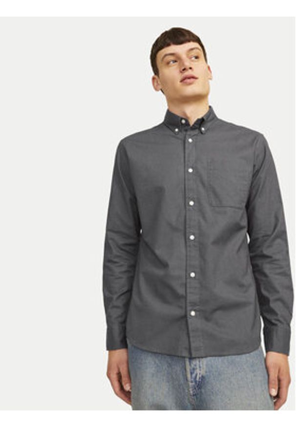 Jack & Jones Koszula Brook 12192150 Szary Slim Fit. Kolor: szary. Materiał: bawełna