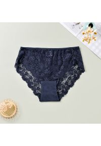 Intica - Figi koronkowe z delikatnym wykończeniem Zlatija. Kolor: niebieski. Materiał: koronka. Wzór: koronka #1