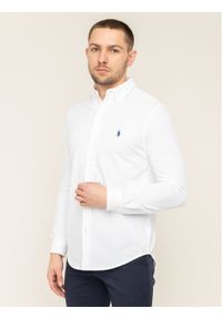 Polo Ralph Lauren Koszula 710654408003 Biały Regular Fit. Typ kołnierza: polo. Kolor: biały. Materiał: bawełna