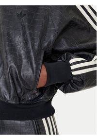 Adidas - adidas Kurtka z imitacji skóry Pleather KE5035 Czarny Oversize. Kolor: czarny. Materiał: skóra #6