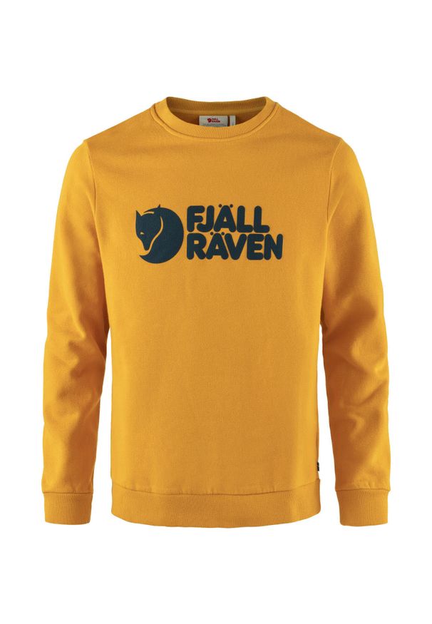 FJÄLRÄVEN KANKEEN - Bluza bawełniana męska Fjallraven Logo Sweater. Kolor: żółty. Materiał: bawełna