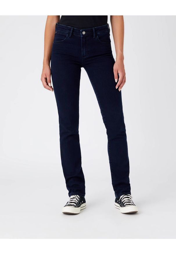 Wrangler - WRANGLER STRAIGHT DAMSKIE SPODNIE JEANSOWE