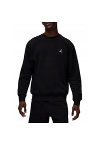 Nike - Bluza na co dzień męska NIKE JORDAN BROOKLYM FLEECE ocieplana bez kaptura. Typ kołnierza: bez kaptura. Kolor: czarny. Materiał: dresówka #1