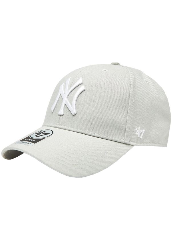47 Brand - Czapka z daszkiem dla dorosłych New York Yankees MVP Cap. Kolor: szary. Materiał: akryl, wełna