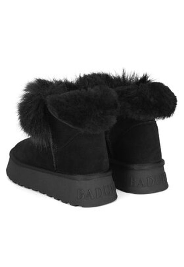 Badura Śniegowce WFA3081-1 Czarny. Kolor: czarny. Materiał: zamsz, skóra