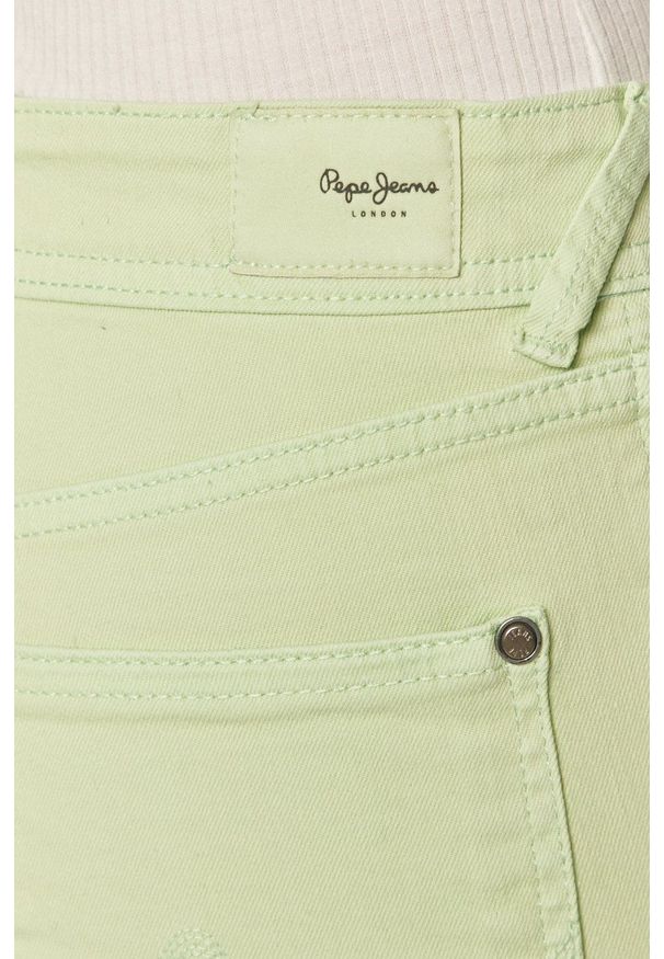 Pepe Jeans - Szorty. Okazja: na co dzień. Kolor: turkusowy. Materiał: tkanina. Wzór: gładki. Styl: casual