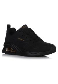 skechers - Buty do chodzenia damskie Skechers Tres-air Uno. Kolor: czarny. Materiał: materiał, syntetyk. Sport: turystyka piesza