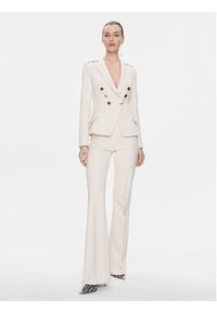 Elisabetta Franchi Spodnie materiałowe PA-T15-41E2 Écru Regular Fit. Materiał: syntetyk, materiał #5