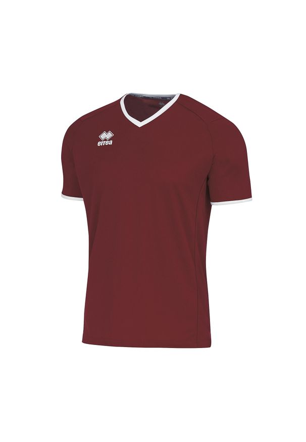 ERREA - T-Shirt Errea Lennox Mc Jr 03100 Granat Biały Dorosłych. Kolor: czerwony. Materiał: poliester. Sport: piłka nożna