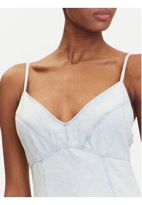 Guess Sukienka codzienna W5GK44 D5N81 Niebieski Regular Fit. Okazja: na co dzień. Kolor: niebieski. Materiał: syntetyk. Typ sukienki: proste. Styl: casual #4