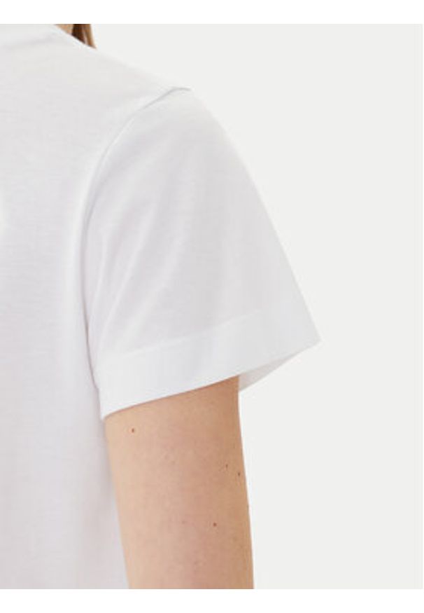 Pinko - PINKO T-Shirt Basico 100373 A2RE Biały Regular Fit. Kolor: biały. Materiał: bawełna
