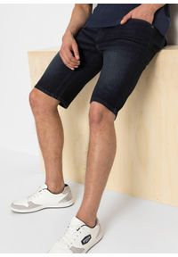 bonprix - Bermudy dżinsowe ze stretchem i wzmocnionym krokiem, regular fit. Kolor: niebieski. Styl: elegancki, klasyczny #3