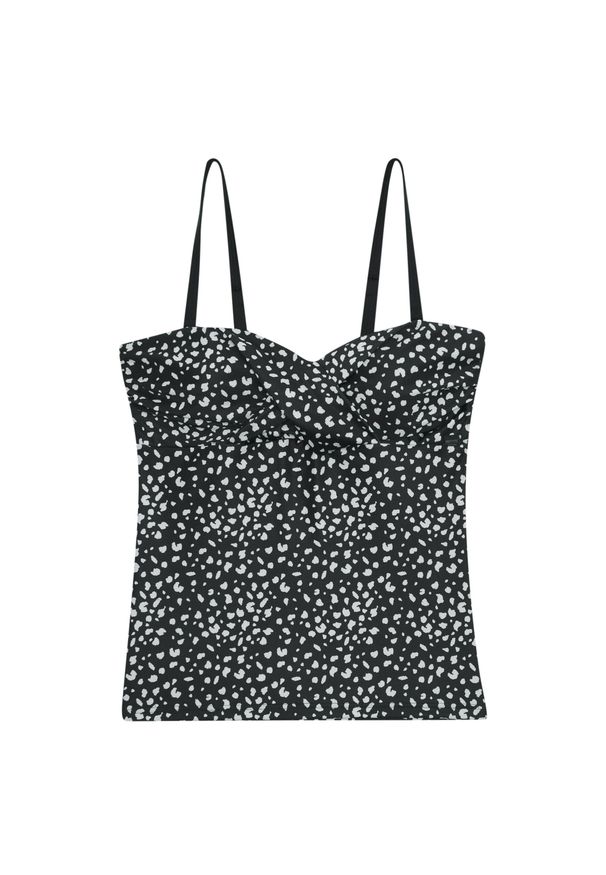 Regatta - Top Tankini W Kropki Dla Kobiet Aceana III. Kolor: czarny, wielokolorowy, biały. Wzór: kropki