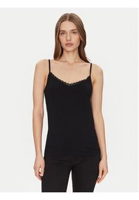 Triumph Top Feel Of Cotton 10224994 Czarny Slim Fit. Kolor: czarny. Materiał: bawełna #6