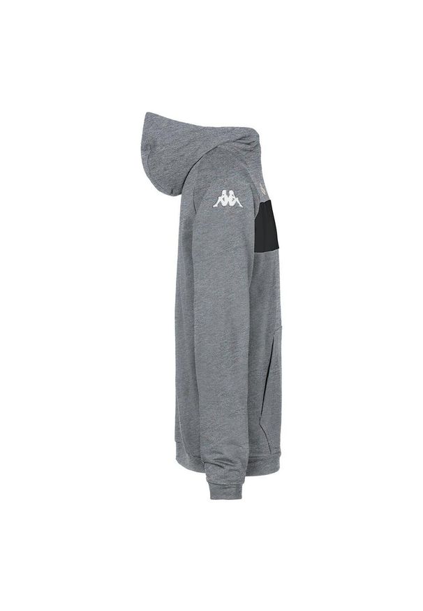 Bluza z kapturem dla dzieci Kappa Daccio. Typ kołnierza: kaptur. Kolor: czarny, szary, wielokolorowy. Materiał: materiał. Wzór: kolorowy. Sport: joga i pilates