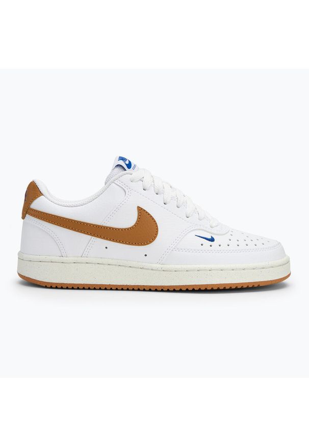 Buty damskie Nike Court Vision Low Next Nature. Okazja: na co dzień. Kolor: biały, niebieski, żółty, wielokolorowy. Materiał: skóra. Model: Nike Court. Sport: turystyka piesza