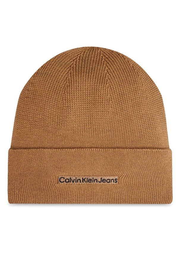 Calvin Klein Czapka Inst Embro K50K512452 Beżowy. Kolor: beżowy. Materiał: bawełna