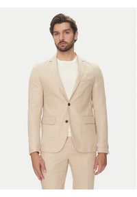Lindbergh Garnitur 30-606060 Beżowy Slim Fit. Kolor: beżowy. Materiał: syntetyk #4