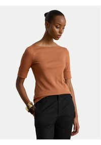 Lauren Ralph Lauren - LAUREN RALPH LAUREN T-Shirt Judy 200654963505 Pomarańczowy Regular Fit. Kolor: pomarańczowy. Materiał: bawełna #1