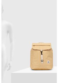 Lefrik plecak damski kolor żółty duży wzorzysty. Kolor: żółty. Materiał: poliester #5