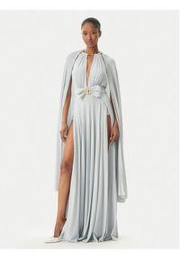 Elisabetta Franchi Sukienka wieczorowa AB-R13-51E2-V860 Srebrny Regular Fit. Kolor: srebrny. Materiał: wiskoza. Styl: wizytowy #1