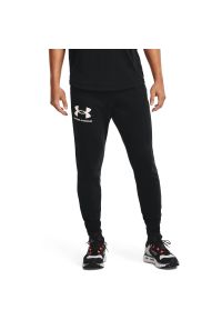 Spodnie Under Armour Rival Terry Joggers, Mężczyźni. Kolor: wielokolorowy, czarny, biały. Materiał: materiał, bawełna #1