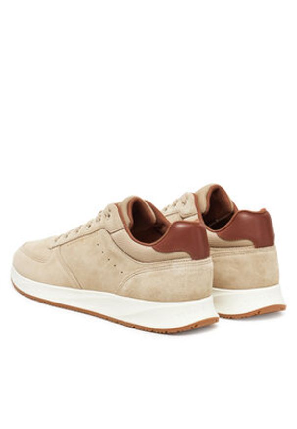 TOMMY HILFIGER - Tommy Hilfiger Sneakersy Premium Suede Hybrid FM0FM05690 Beżowy. Kolor: beżowy. Materiał: zamsz, skóra