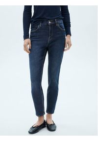 mango - Mango Jeansy Newmom 77014026 Granatowy Mom Fit. Kolor: niebieski #10