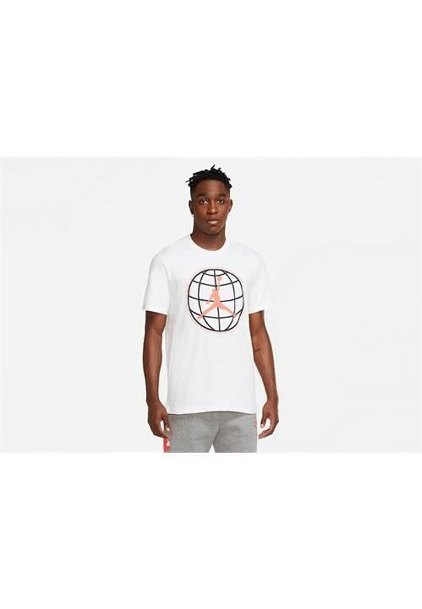 Koszulka sportowa męska Nike Air Jordan Winter Utility Mountainside. Kolor: biały. Długość rękawa: krótki rękaw. Długość: krótkie. Sport: fitness