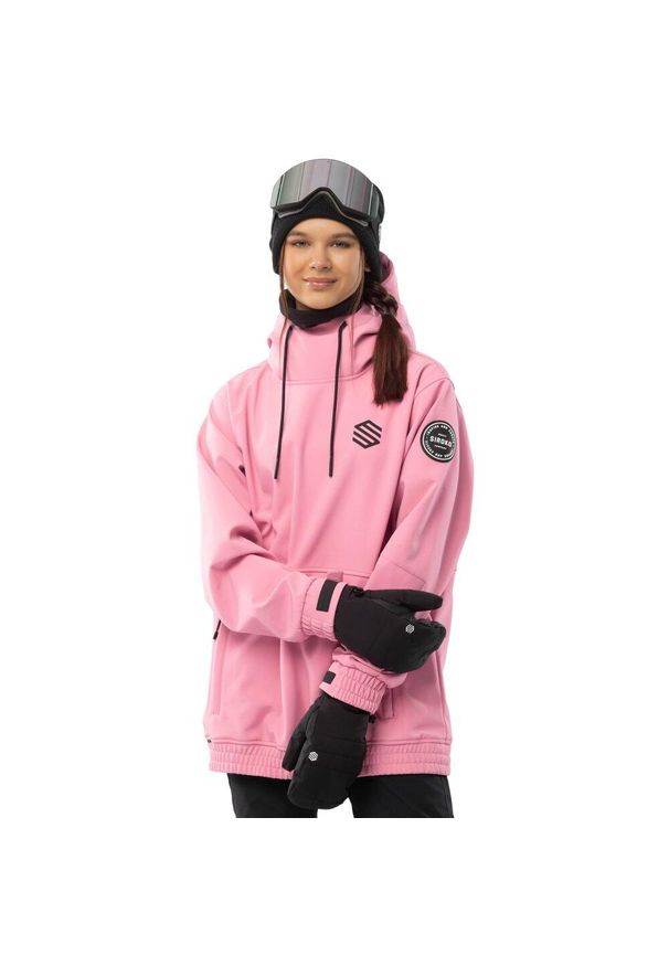 SIROKO - Kurtka snowboardowa damska W1-W Dolomites. Kolor: różowy. Materiał: materiał, softshell. Sport: snowboard