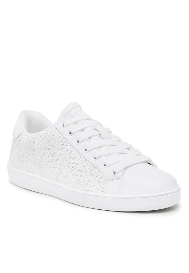 Sneakersy Guess Rosalia8 FL5RS8 ELE12 WHITE. Kolor: biały. Materiał: skóra