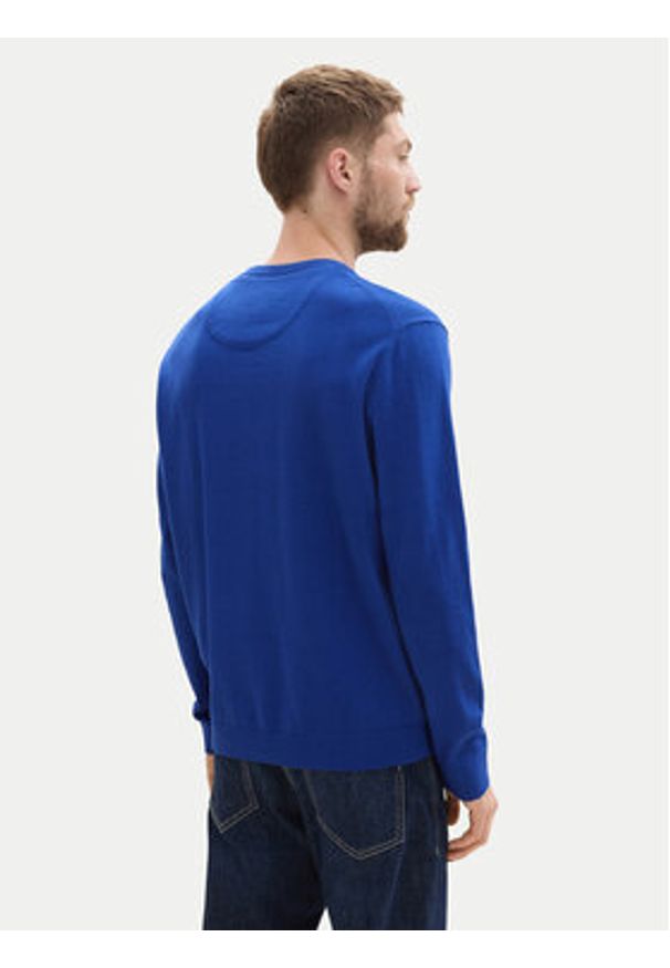 Tom Tailor Sweter 1039810 Niebieski Regular Fit. Kolor: niebieski. Materiał: bawełna