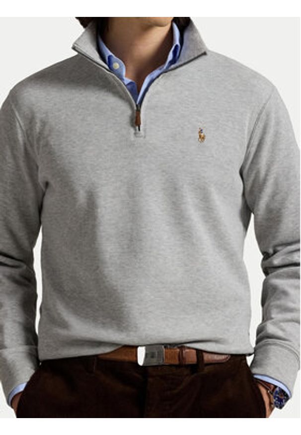 Polo Ralph Lauren Sweter 7,10672E+11 Szary Regular Fit. Typ kołnierza: polo. Kolor: szary. Materiał: bawełna