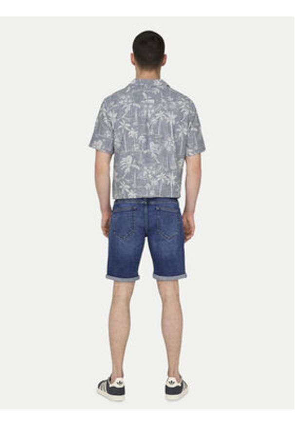 Only & Sons Szorty jeansowe Ply 22028773 Niebieski Slim Fit. Kolor: niebieski. Materiał: bawełna