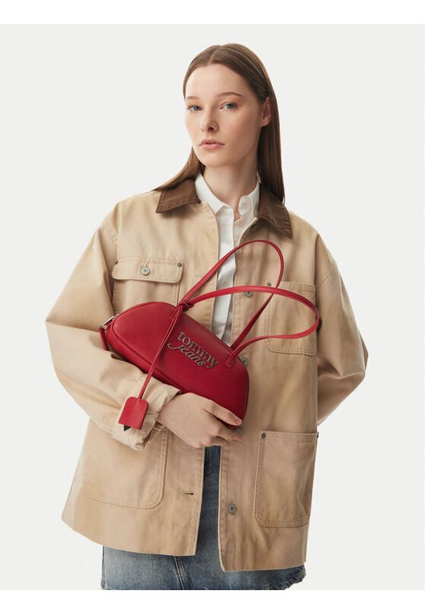 Tommy Jeans Torebka Tjw Bold Shoulder Bag AW0AW18787 Brązowy. Kolor: brązowy. Materiał: skórzane