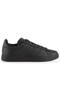 Adidas - Buty adidas Grand Court 2.0 GW9198 - czarne. Zapięcie: pasek. Kolor: czarny. Materiał: syntetyk, skóra, guma. Szerokość cholewki: normalna. Wzór: paski. Model: Adidas Cloudfoam