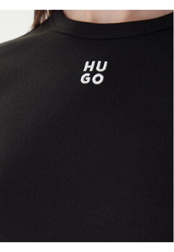 Hugo Bluzka Dafilomena_3 50518378 Czarny Slim Fit. Kolor: czarny. Materiał: bawełna