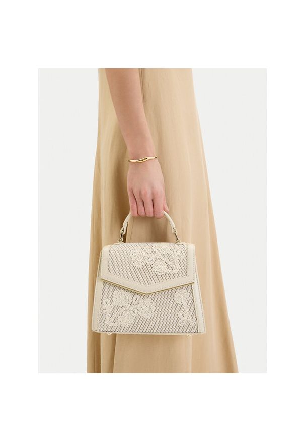 Torebka Nine West. Kolor: beżowy. Styl: street