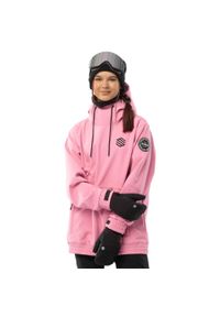 SIROKO - Kurtka snowboardowa damska W1-W Dolomites. Kolor: różowy. Materiał: materiał, softshell. Sport: snowboard